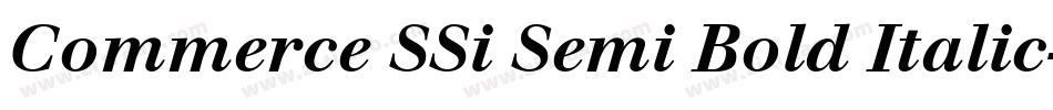 Commerce SSi Semi Bold Italic字体转换